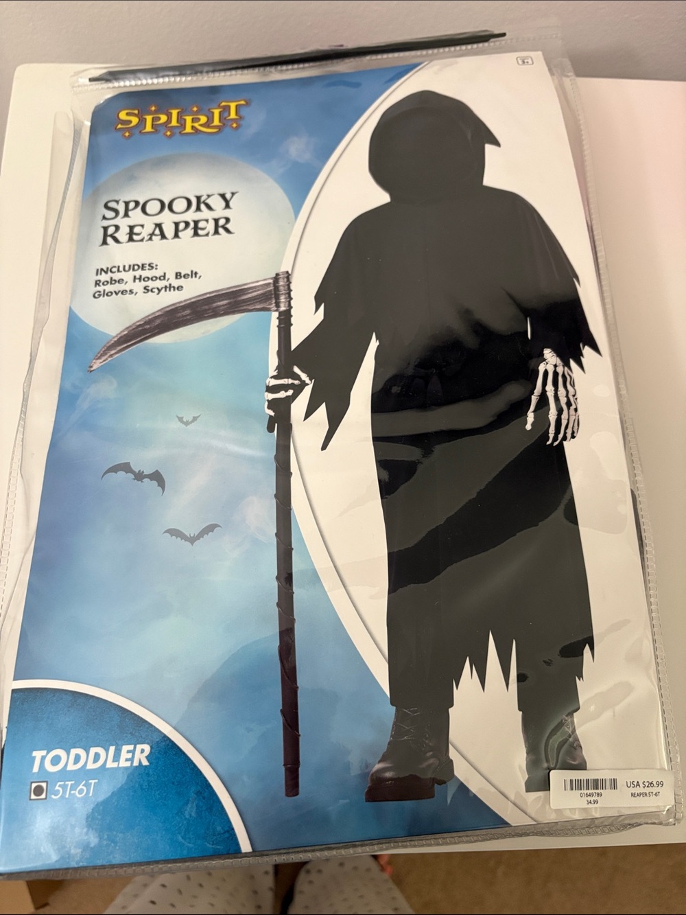 Spirit Spooky Reaper Toddler Costume - Black